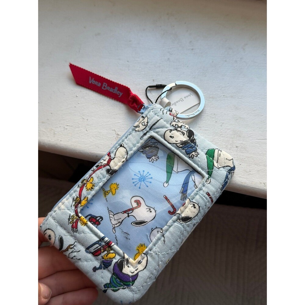 Limited Edition Vera Bradley x Peanuts Ski Slope Snoopy Zip ID Case Wallet NWT! - Picture 5 of 11